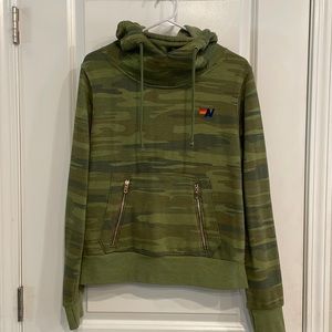 Aviator Nation Ninja Hoodie small camo print camouflage hoody